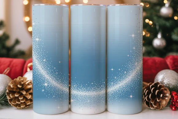 Blue Glitter Gradient 20oz Tumbler Wrap