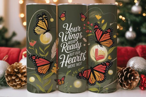 Butterfly Memorial Tumbler Wrap