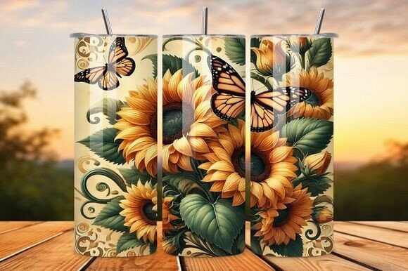 Butterfly Sunflower Tumbler Wrap Review