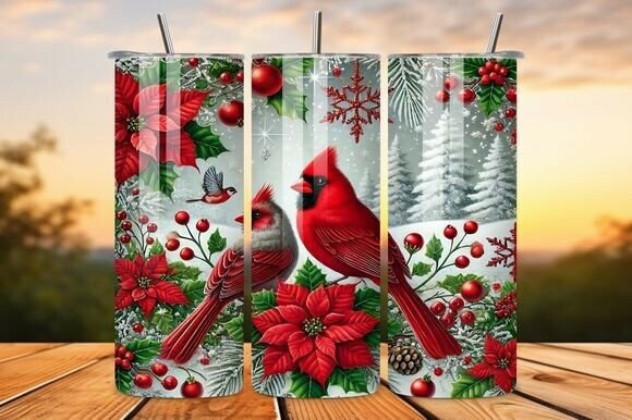Christmas Cardinals Tumbler Wrap Review