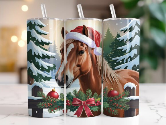 Christmas Horse Tumbler Wrap Design Review