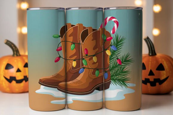 Cowboy Boots Christmas Tumbler