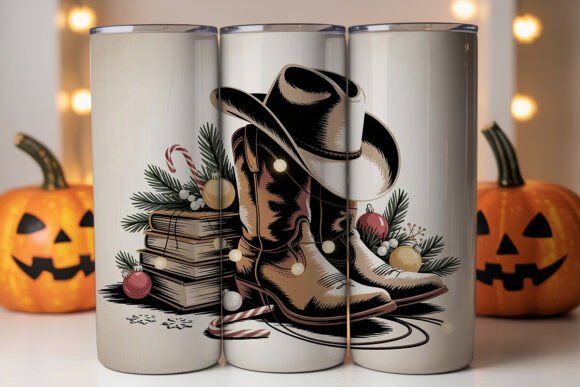 Cowboy Christmas Tumbler Wrap