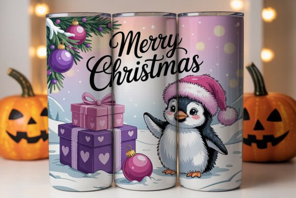 Cute Christmas Penguin Tumbler Wrap Design Review