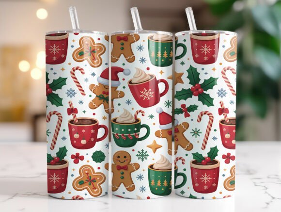 Cute Gingerbread Tumbler Wrap Design Review