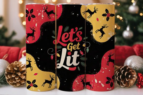 Let's Get Lit Christmas Tumbler Wrap Design Review