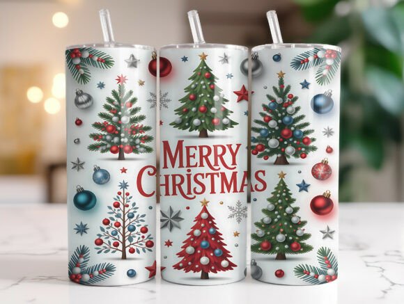 Merry Christmas Holiday Tumbler Wrap