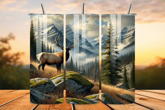 Mountain Elk Wilderness Tumbler Wrap