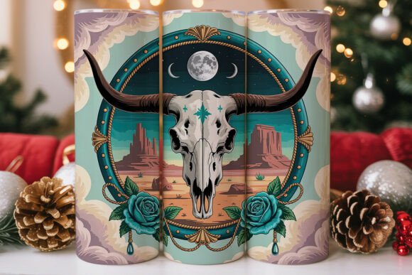 Mystical Longhorn Skull Tumbler Wrap Design Review