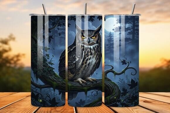 Owl in a Gothic Forest Tumbler Wrap Review