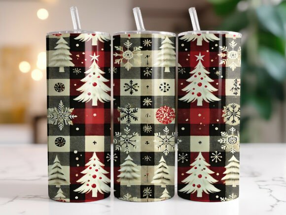 Plaid Christmas Tumbler Wrap Design Review