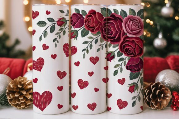 Romantic Hearts Roses 20oz Tumbler