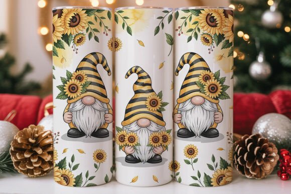 Sunflower Gnome Tumbler Wrap Design Review