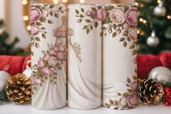 Vintage Floral Gown Tumbler Wrap
