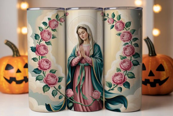 Virgin Mary Roses Tumbler Wrap