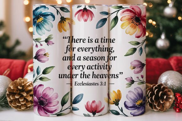 Watercolor Bible Verse Tumbler Wrap