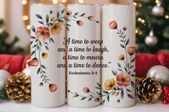 Watercolor Floral Bible Verse Tumbler
